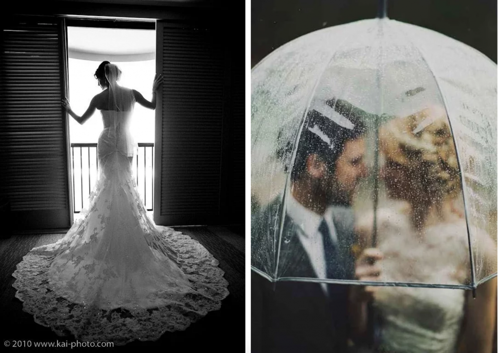 Bryllupsbilder i regnvær bryllupsplanlegging