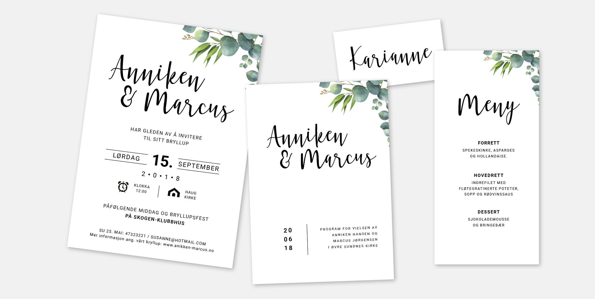 Bryllup design gratisdesign designmal bryllup trykksaker til bryllup Marry Juliet
